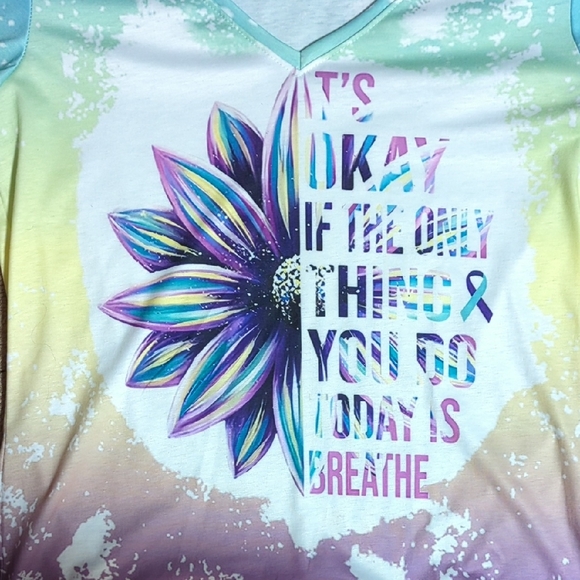 ⭐2 For $5⭐ Multicolor Gradient Women's Top - Picture 2 of 4